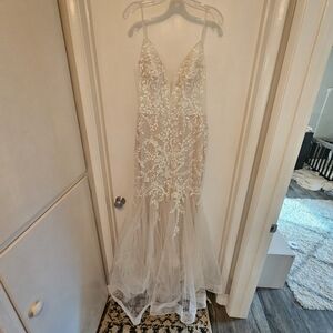 Elegant White Lace Gown Andrea And Leo